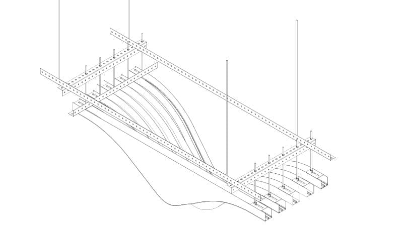 Curved baffle systems